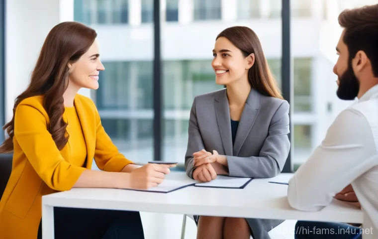 가족상담사 직무의 전망과 변화 예측 - **Prompt:** A split-screen digital art representation of an online family counseling session. On one...